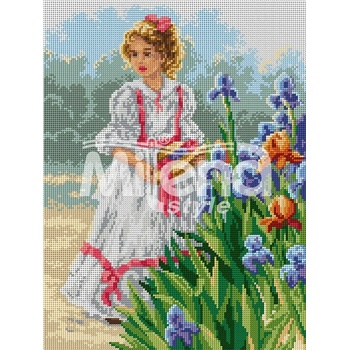 Image 1 of Milena Style В градината - гоблен с щампа с конци Ariadna