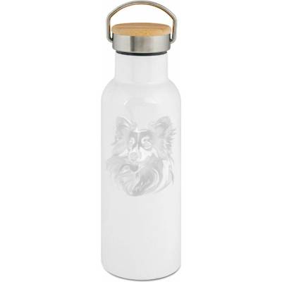 123TRIKO termoska Sheltie, bílý tisk 500 ml
