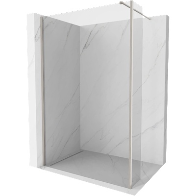 Mexen Kioto душ стена Walk-in 155 x 40 cm, прозрачно, четкана никел - 800-155-212-97-00-040 (800-155-212-97-00-040)