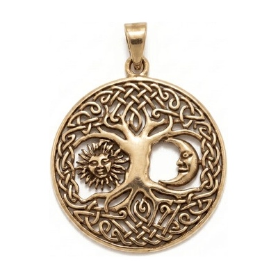 imago Bronzový amulet Strom života se sluncem a měsícem FC21439X