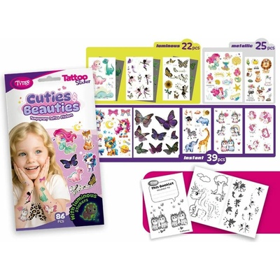 TyToo Cuties & Beauties Tattoo Sticker Set