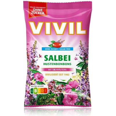 Vivil Šalvějové proti kašli bez cukru 120 g