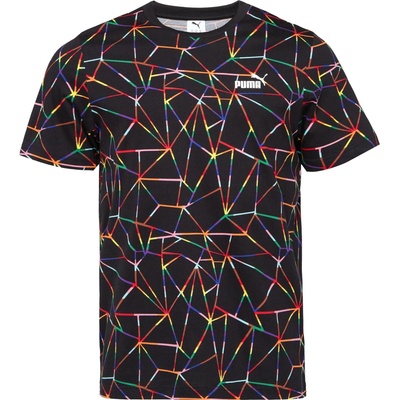 Puma Love united AOP Tee čierne mix biele