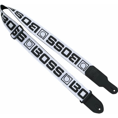 Boss BSM-20-WB White with Black Logo Колан за китара (BSM-20-WB)