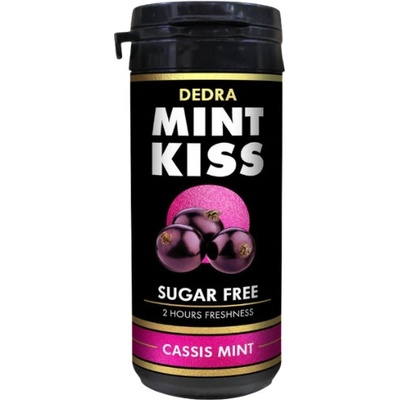 Dedra MINT KISS rybízovo-mátové osvěžující pastilky bez cukru cassis mint 28 g
