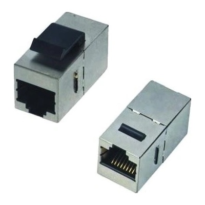 DATACOM Spojka panel STP 2 x RJ45 (8p8c) Cat6,přímá,plast, 4244