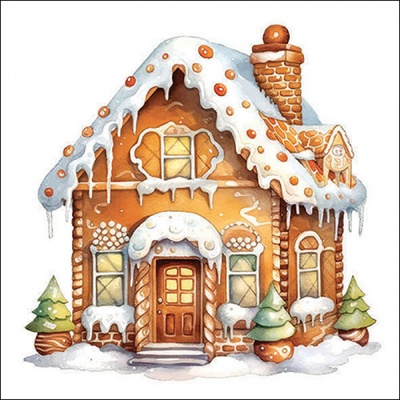 Ambiente Europe BV Servítky veľké Gingerbread House 33x33 cm