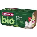 PLASMON Био пюре Plasmon - Пиле със зелен фасул и тиквички, 6 м+, 2 х 80 g (1034) - ozone
