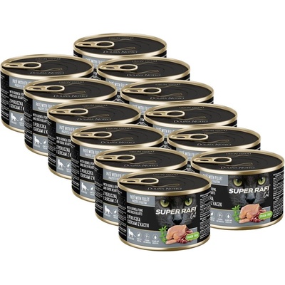 RAFI Super Rafi Cat Sterilised P&F Guinea fowl and Duck hearts 12 x 185 г