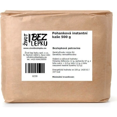 Život bez lepku Pohánková kaša instantná natural 500 g