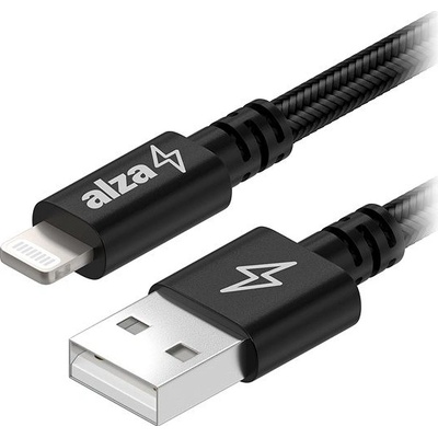 AlzaPower APW-CBMFI18901B AluCore USB-A to Lightning MFi (C189), 1m, černý