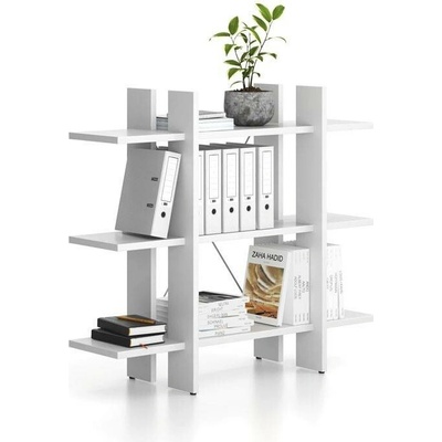 B2B Partner Kancelářský regál nízký krátký SOLID, 1250 x 400 x 1075 mm, bílá