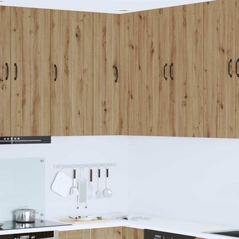 vidaXL Горен кухненски шкаф Дъб 57 x 57 x 100 см Инженерно дърво (885174)