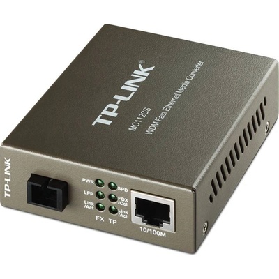 TP-Link MC112CS, 1 x 100M SC порт, 1 x 100M RJ45 порт (Auto MDI/MDIX), 1310nm Tx/1550nm Rx (MC112CS)