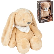 Nattou usínaček plyšový hudební se světýlkem a senzorem pláče 4v1 Sleepy Bunny Pale Brown