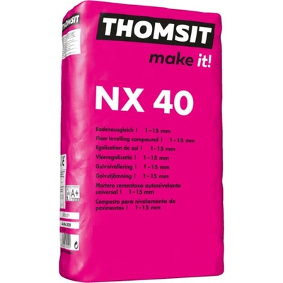 Stěrkové hmoty Thomsit - NX 40 25 kg CEMENTOVÁ SAMONIVELAČNÍ STĚRKA
