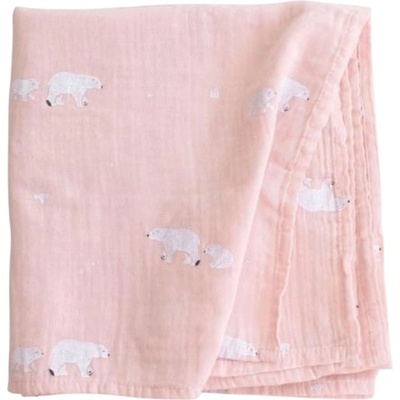 Муселинова пелена Bonjourbebe - 120 x 120 cm, Pink Polaris (32PL52037)