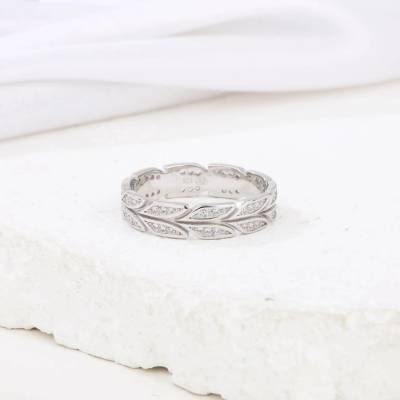 Jan Kos jewellery Stříbrný prsten s bílým zirkonem MHT 4978