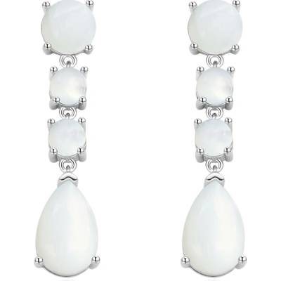 AGATO Elegantní visací náušnice s perletí AGT-E119P