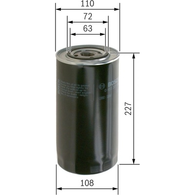 Olejový filter BOSCH 0 451 301 156