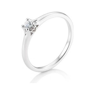 Sofia Diamonds prsteň z bieleho zlata s diamantom BE41 05719