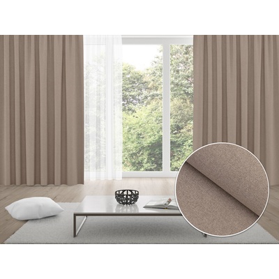 Biante 100% zatemňovací záves Blackout BKR-502 Svetlo hnedý režný - šírka 140 cm 140x260 cm