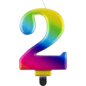  No brand Свещ - число "2" дъга 8см 1 бр