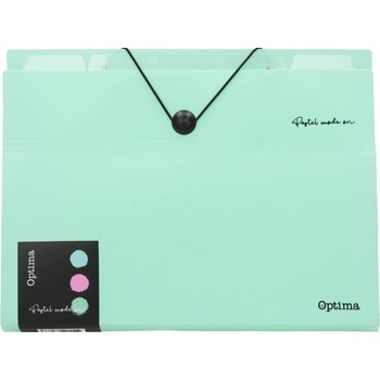 Image 1 of Optima Папка Optima, А4, с 6 отд, паст. цветове, асорти (32189-А-ПАСТЕЛ)