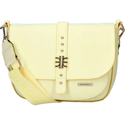 Moderní dámská koženková crossbody kabelka LB Lussia žlutá