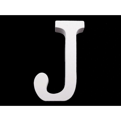 Prima-obchod dřevěná dekorace písmena abecedy 10 J bílá sněžná
