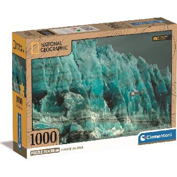 Clementoni - Puzzle National Geographic: A Helicopter Surveys The Face Of The Hubbard Glacier - 1 000 piese