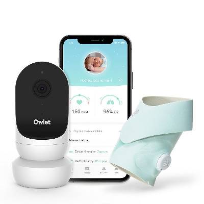 Owlet Monitor Duo Chytrá ponožka Owlet Smart Sock 3 & kamera Owlet Cam 2-Světle zelená