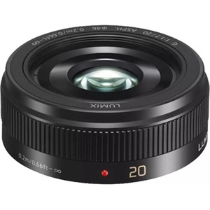 Panasonic LUMIX G Fixed Focal Length 20mm F1.7 II ASPH. Lens (Pancake Lens, Filter Size 46 mm, Field of View 57°) black H-H020AE-K (H020AE-K) Обективи