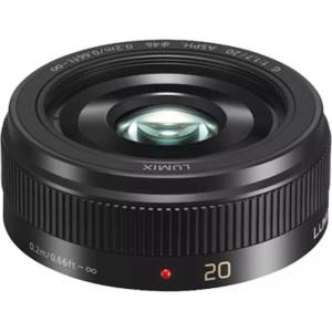 Panasonic LUMIX G Fixed Focal Length 20mm F1.7 II ASPH. Lens (Pancake Lens, Filter Size 46 mm, Field of View 57°) black H-H020AE-K Обективи