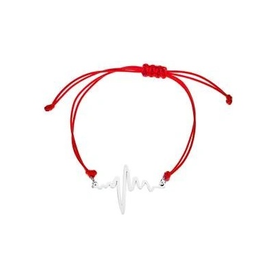 Šperky4U Červený textilní heartbeat ON004R