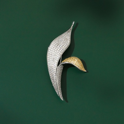 Éternelle luxusní brož se zirkony Amadea B2314-950929A žlutá