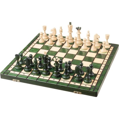 Dřevěné šachy ACE zelené
