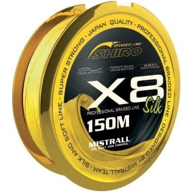 Mistrall Shiro šňůra Silk Braided Line X8 Fluo 150m 0,23mm
