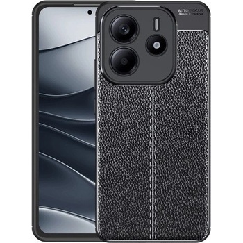 Xiaomi Redmi Note 14 4G Удароустойчив Litchi Skin Калъф и Протектор