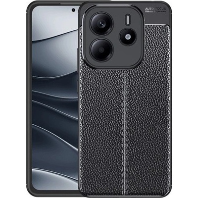 Xiaomi Redmi Note 14 4G Удароустойчив Litchi Skin Калъф и Протектор