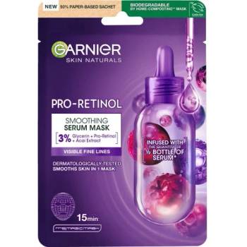 Garnier Skin Naturals Pro-Retinol Smoothing Serum Mask изглаждаща маска за лице 22 g за жени