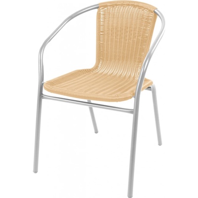 Linder Exclusiv Záhradná stolička RATAN Silver/Beige