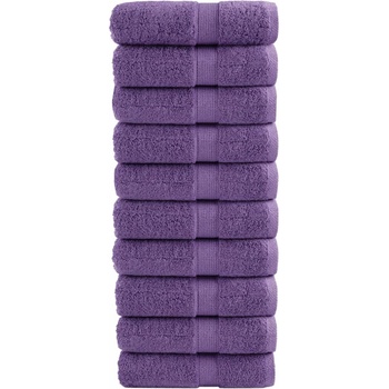 vidaXL Премиум кърпи за гости SOLUND 10 бр. лилави 30x50 см 600 г/м2 (137352)