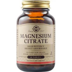 Solgar Magnesium Citrate, 200 mg, 60 таблетки, Solgar