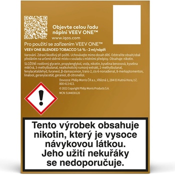 veev one náplně VEEV ONE náplň Blended Tobacco 18mg - 2ks Jemný tabák main image 0