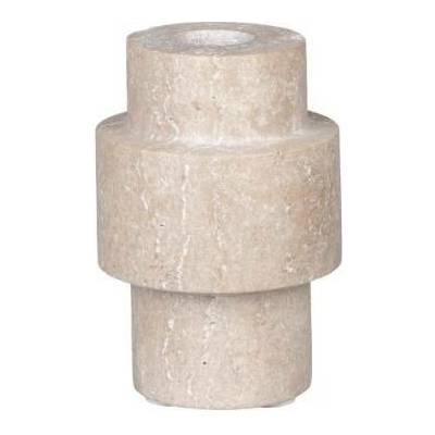 Svícen travertin přírodní 10 x 7 cm