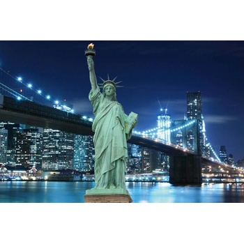 DIMEX ART s. r. o Флизелинов фототапет ню йорк през нощта 375 x 250 см