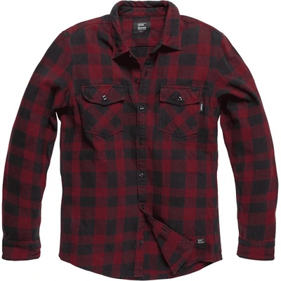 Vintage Industries flanelová košeľa Globe Heavyweight red check