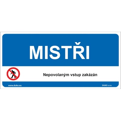DUKO MISTŘI Formát: 300 x 150 mm, Materiál: plast 0,5 mm, samolepící vinylová fólie