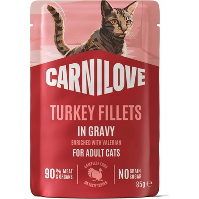 CARNILOVE Cat POUCH GRAVY rich in Turkey enriched with Valerian 85 g
